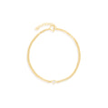 Bezel Set Heart CZ Curb Chain Bracelet