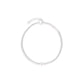 Bezel Set Heart CZ Curb Chain Bracelet