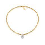 925/18k Mesh CZ Heart Necklace by Miss Mimi