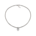 Mesh CZ Puff Heart Necklace by Miss Mimi