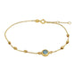 Elegant Gemstone & Diamond Cut Bracelet