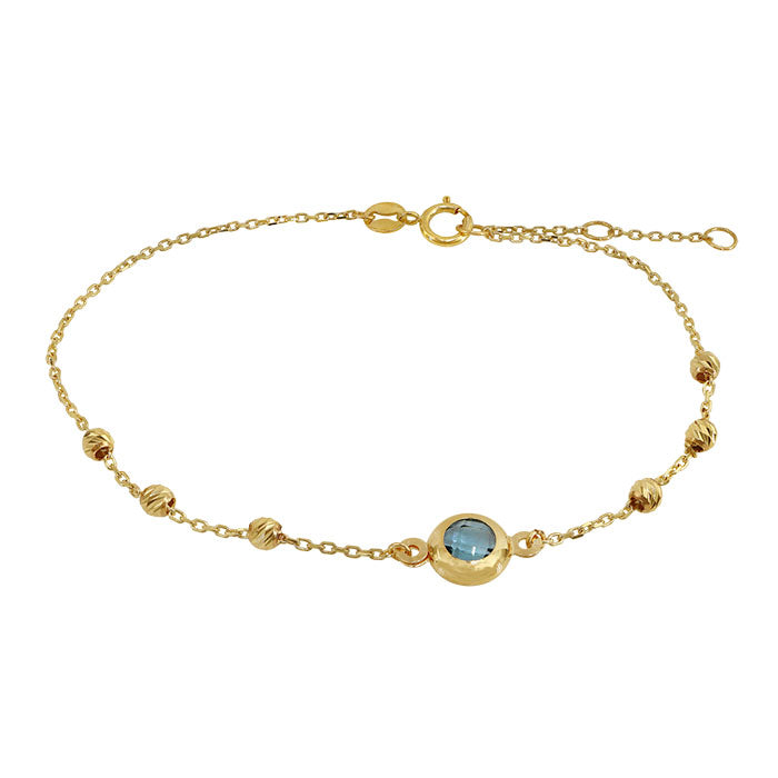 Elegant Gemstone & Diamond Cut Bracelet
