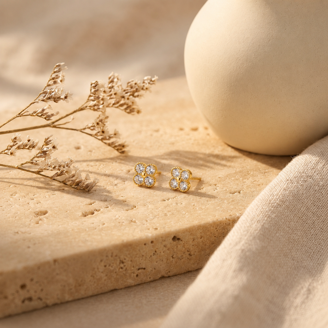 Clover CZ Studs