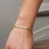 925/18k Vermeil Flat Anchor Link Bracelet