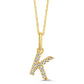 Classic Mini Initial Diamond Necklace