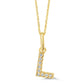 Classic Mini Initial Diamond Necklace
