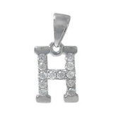 925 Sterling Silver CZ Initial Necklace