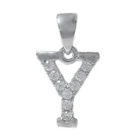 925 Sterling Silver CZ Initial Necklace
