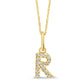 Classic Mini Initial Diamond Necklace