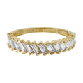 Diagonal CZ Baguette Ring