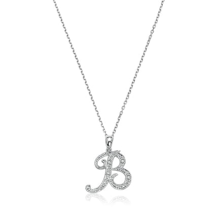Brilliant Script Diamond Initial Necklace