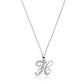 Classic Script Initial Diamond Necklace