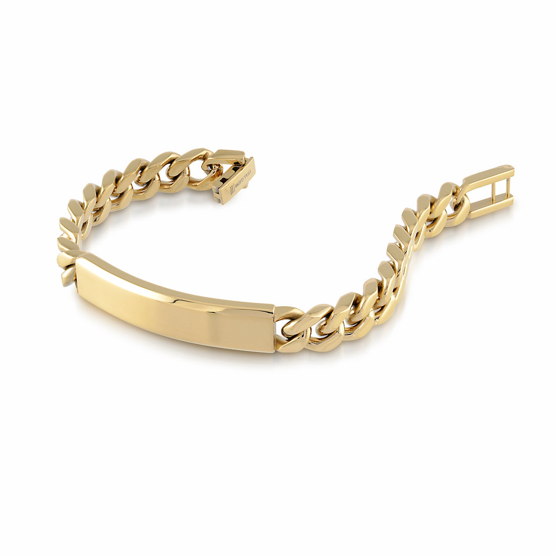 Engravable - Stainless Steel Curb Link ID Bracelet by Ital Gem