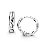 925 Sterling Silver Small Rounded Huggies