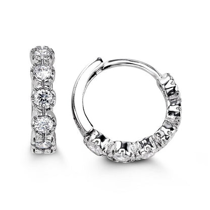 Stella CZ Bezel Huggies