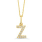 Classic Mini Initial Diamond Necklace