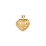 10k Gold Flower Heart Locket- 2 Sizes