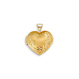 10k Gold Flower Heart Locket- 2 Sizes