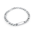 Engravable - Stainless Steel Figaro ID Bracelet by Ital Gem