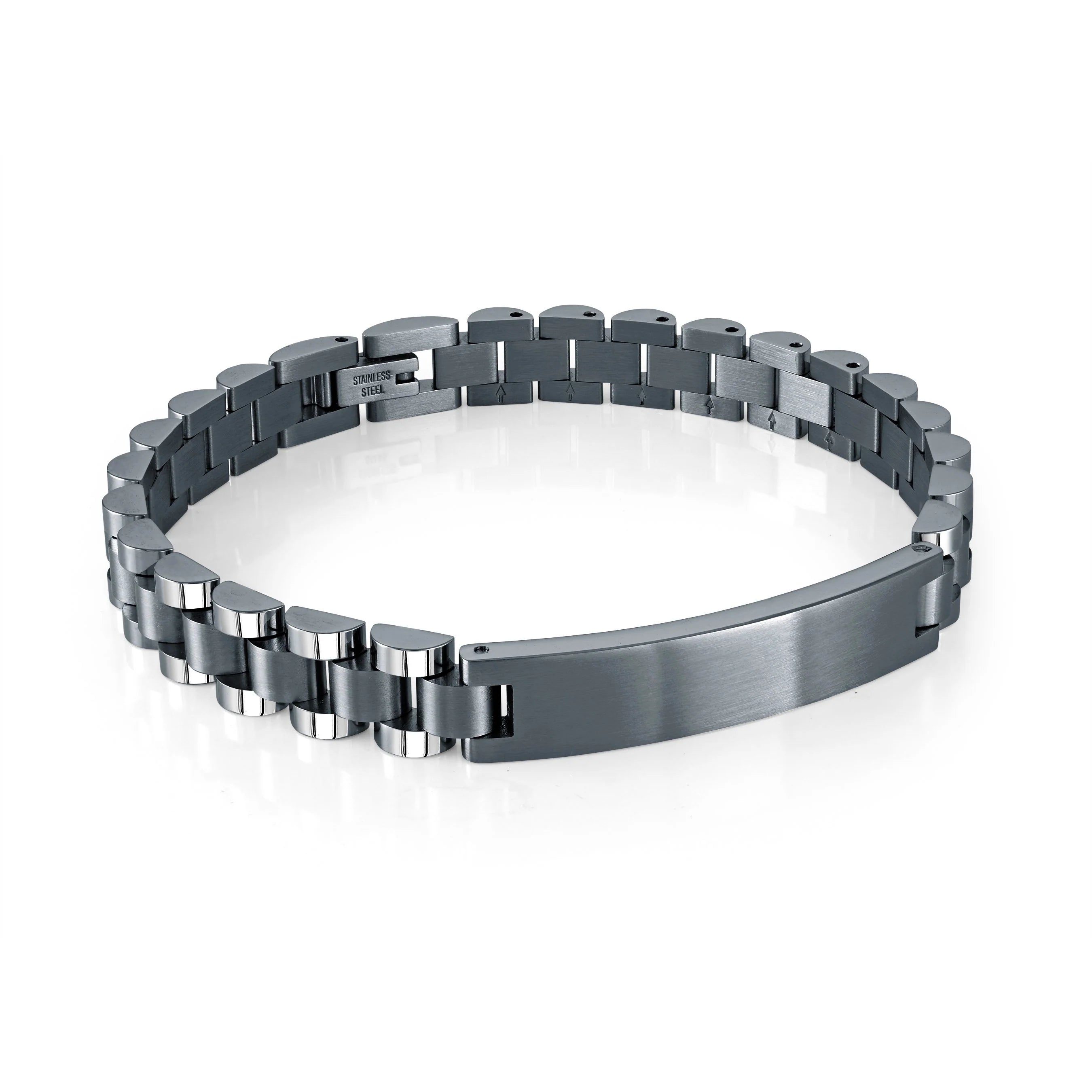 Engravable - Stainless Steel Watch Link ID Bracelet