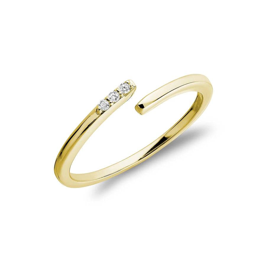 10k Gold Stackable Diamond Bypass Ring