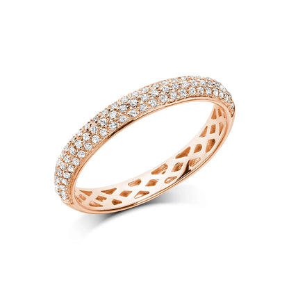 Semi Eternity Diamond Pave Ring