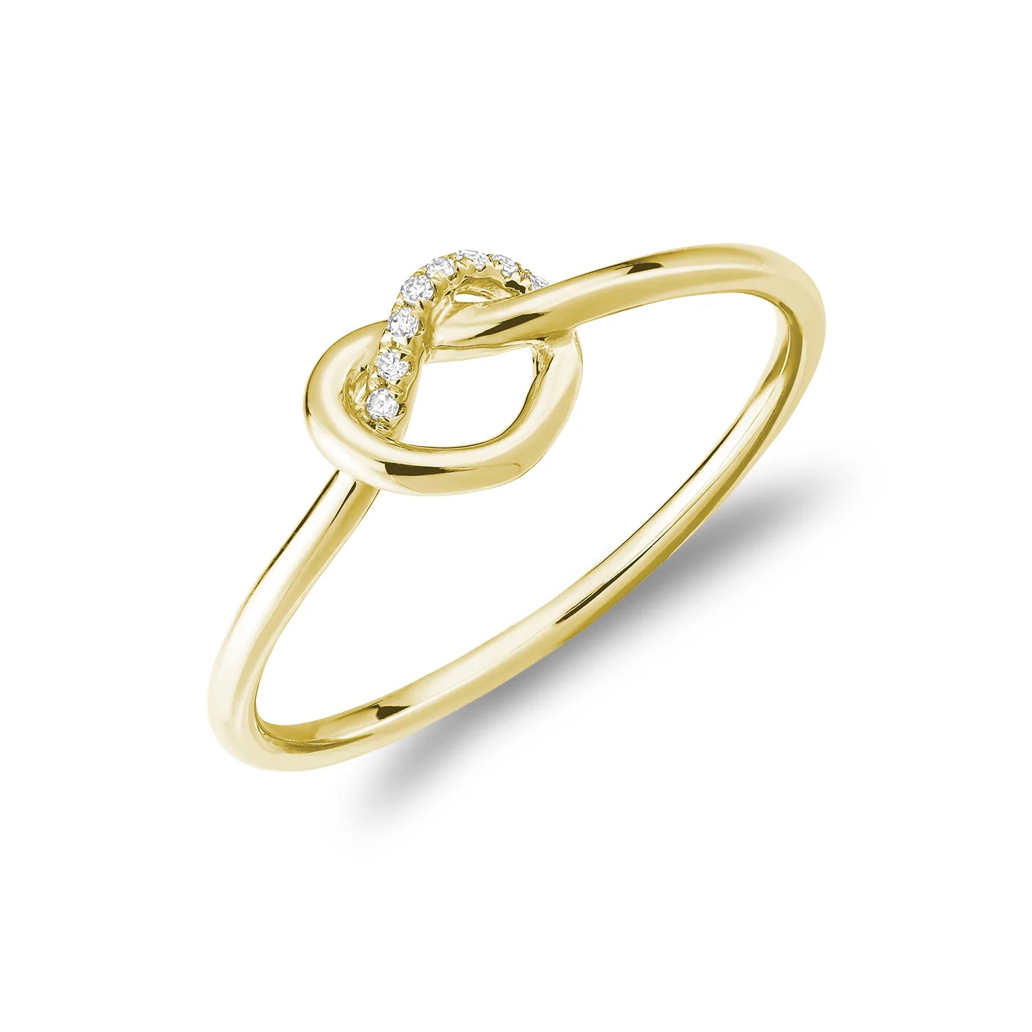 10k Gold Knot Diamond Ring