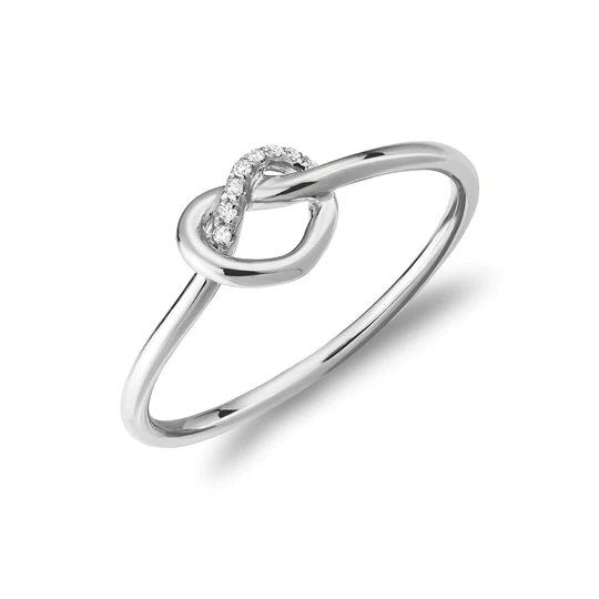10k Gold Knot Diamond Ring