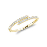 14k Gold Diamond Linear Wrap Ring