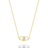 10k Gold Evil Eye Diamond Necklace