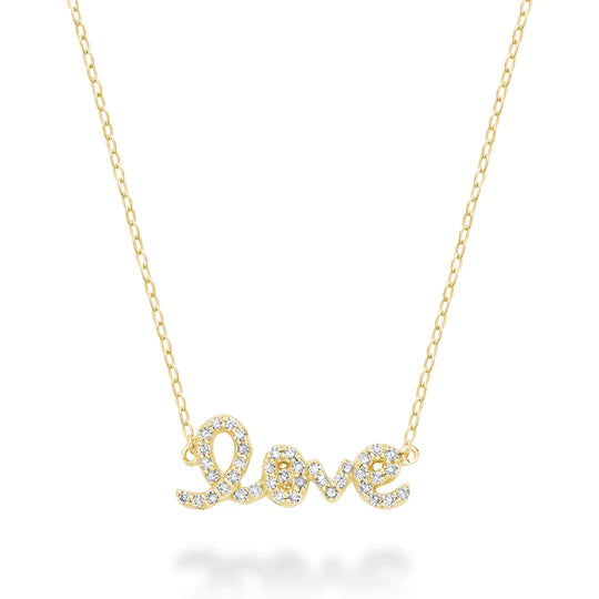 10k Gold LOVE Diamond Necklace