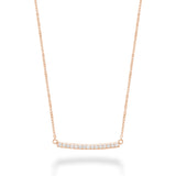 14k Gold Bar Diamond Necklace