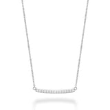 14k Gold Bar Diamond Necklace