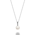 Classic Diamond Pearl Drop Necklace