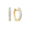 10K Diamond Huggie Earrings