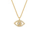 Golden Evil Eye CZ Necklace