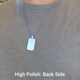 2 Tone Stainless Steel Dog Tag with 22" Rounded Box Chain