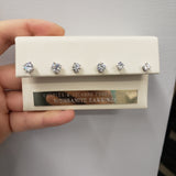 Moissanite Stud Earrings - Forever one DEF color - 3 sizes available