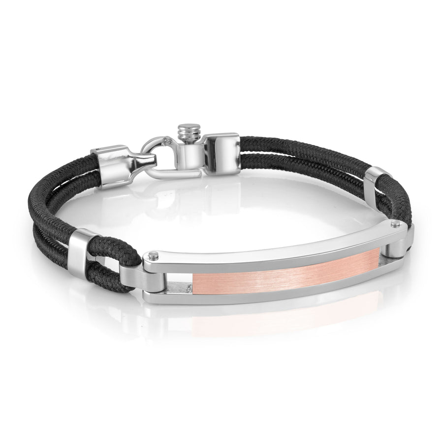 Engravable - Yrio Stainless Steel Rope ID Bracelet