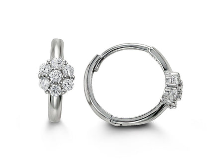 Children's Flower CZ Huggies