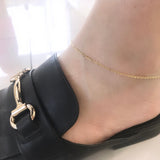 10k Gold Sparkle Link Anklet
