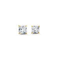 Elevated CZ Square Studs