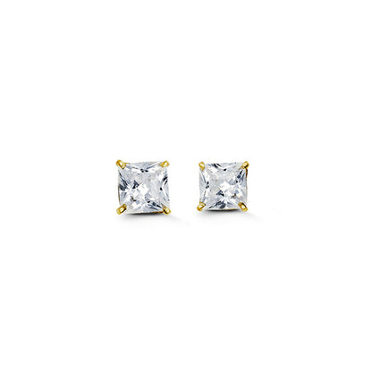Elevated CZ Square Studs