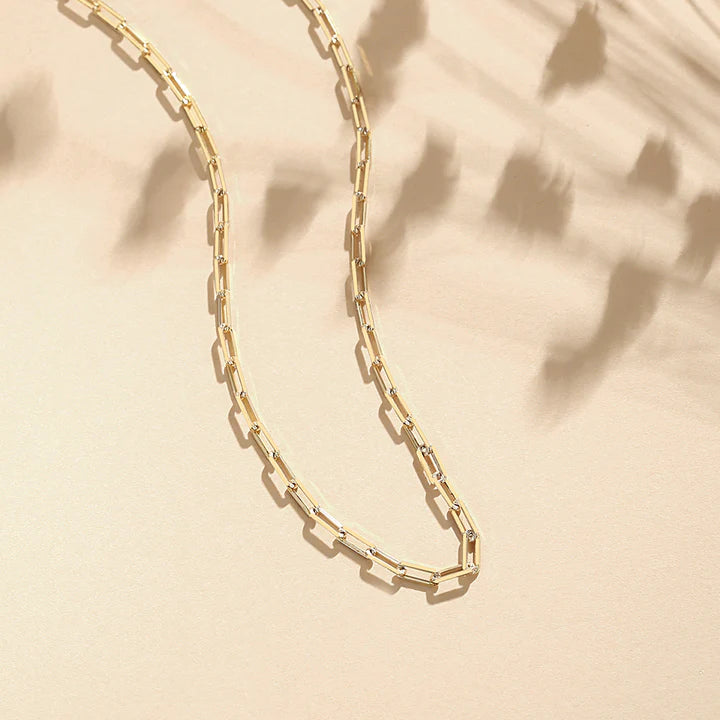 18k/925 Vermeil Paper Clip Necklace