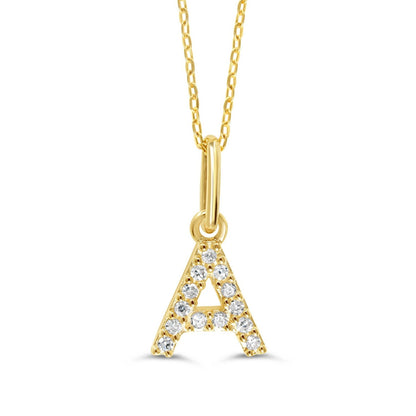 Classic Mini Initial Diamond Pendant