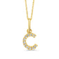 Classic Mini Initial Diamond Pendant