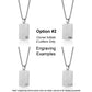 Engravable- Stainless Steel Brushed Tag Necklace by Ital Gem