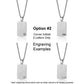 Engravable-Stainless Steel with Black Centre Tag Necklace by Ital Gem