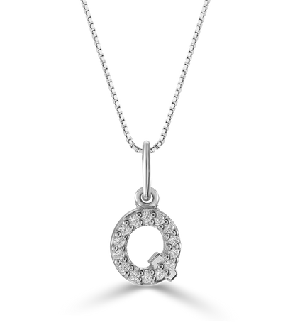 Brilliant Mini Initial Diamond Pendant