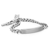 Engravable - Thinner Stainless Steel Curb Link ID Bracelet